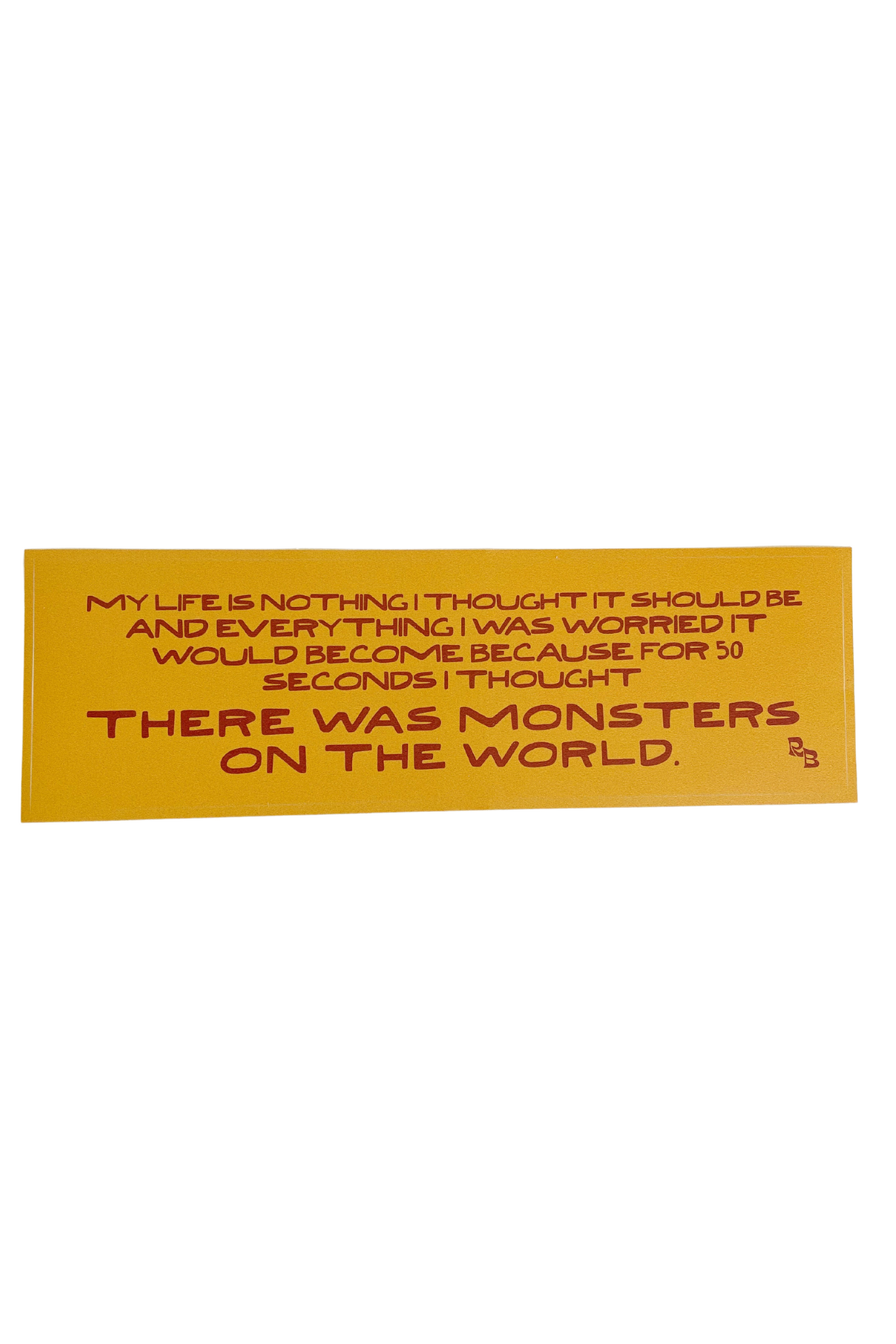 monsters on the world itysl Monsters on the World (ITYSL) Bumper Sticker – rabbitbrush