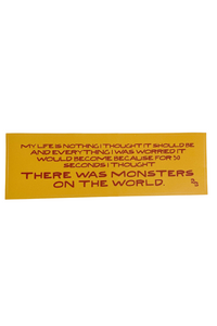 Monsters on the World (ITYSL) Bumper Sticker