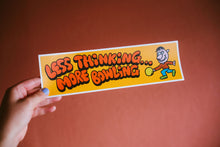 Load image into Gallery viewer, Less Thinking More Bowling Bumper Sticker
