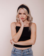 Load image into Gallery viewer, Foxy Lady Black Velvet Headband
