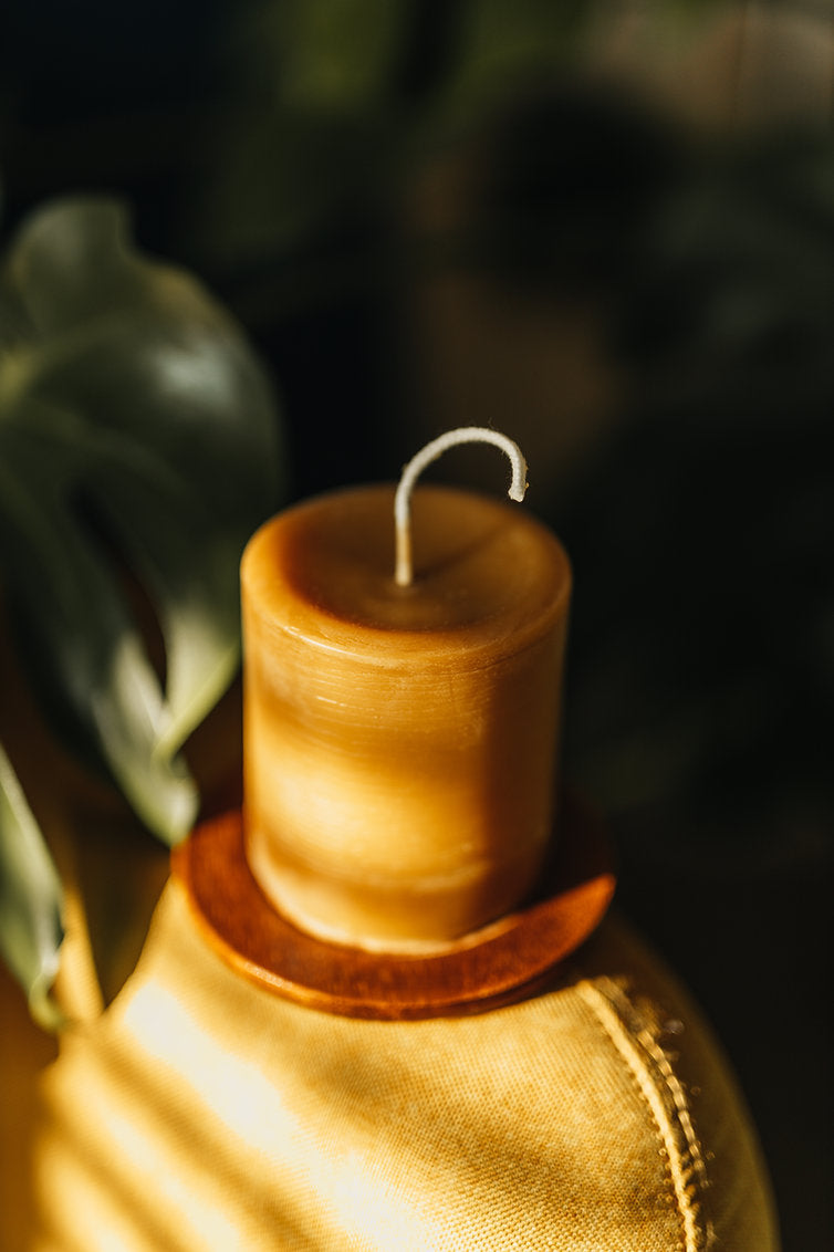 Petite Pillar Beeswax Candle